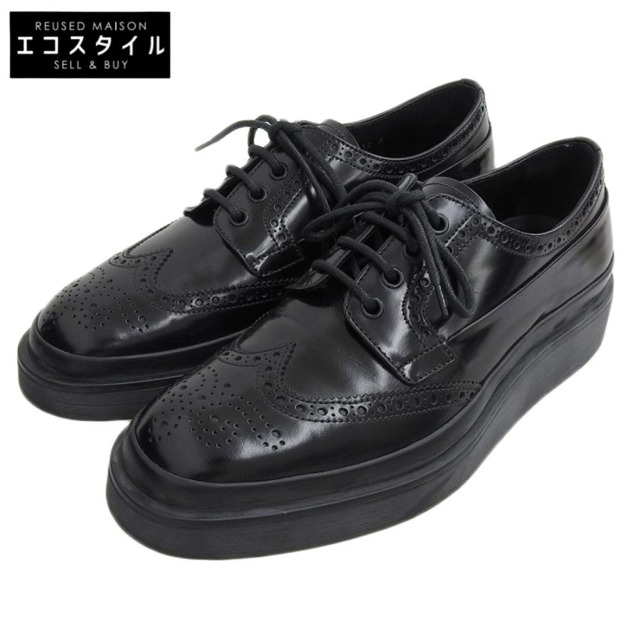 PRADA（プラダ） 新品同様 ブラッシュドレザー ラバーソール ウィング