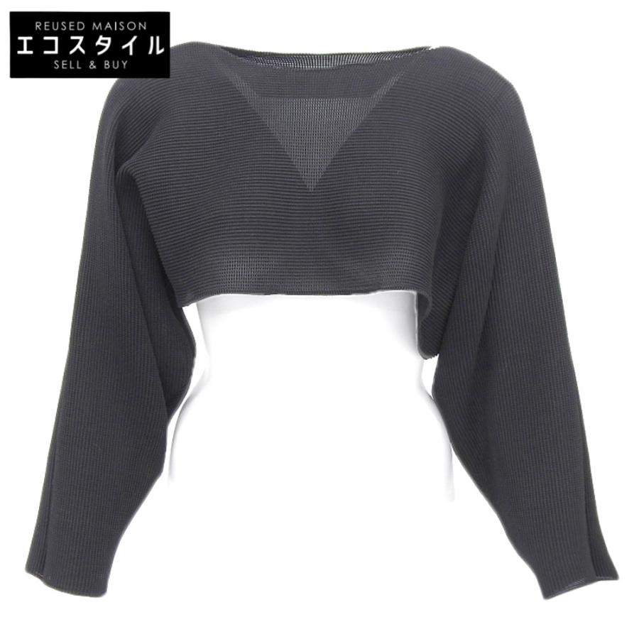 me ISSEY MIYAKE ミー イッセイミヤケ 長袖ブラウス ショート丈