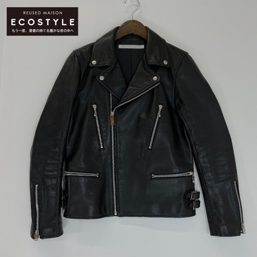 JOHN LAWRENCE SULLIVAN 1B022'15-49 ブラック カウハイドダブルレザー