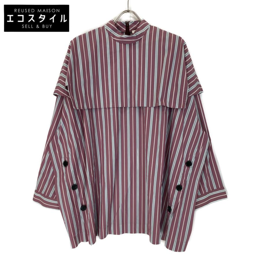 ENFOLD（エンフォルド） 22SS コットンナイロン ストライプ スカラップ