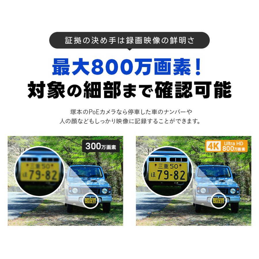 WTW 塚本無線 防犯カメラ 屋外 家庭用 防犯カメラセット 1から8台 800