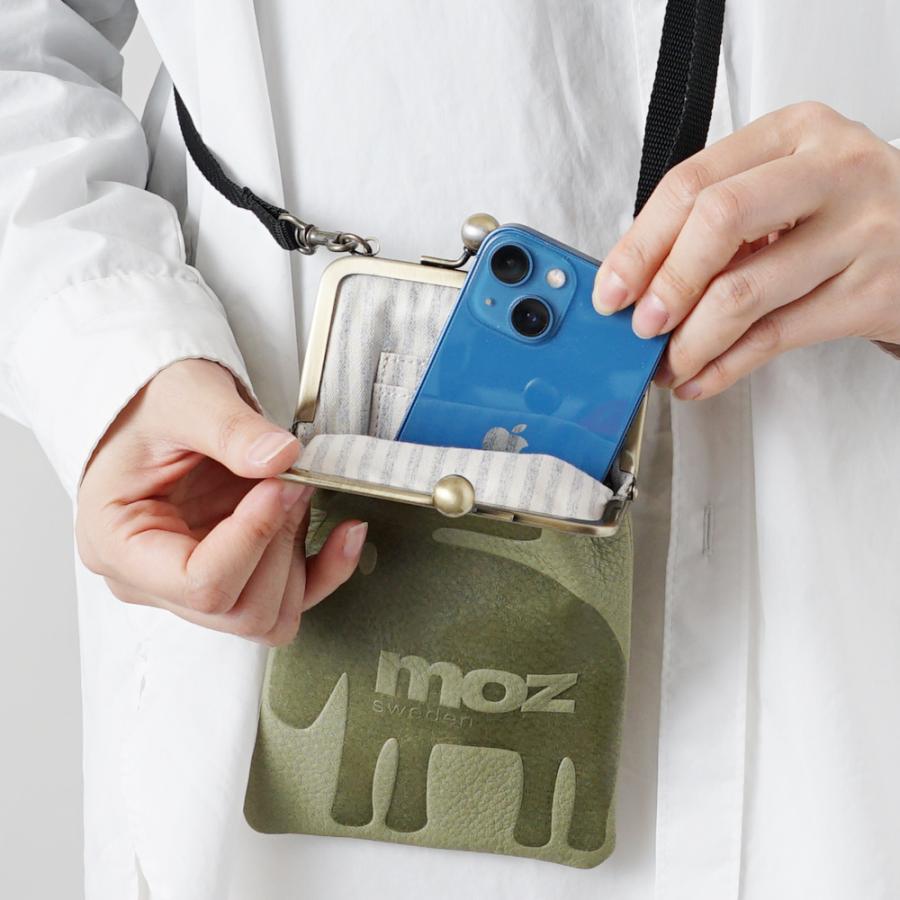 moz（モズ） 【公式】moz Elk 蝦蟇口 ミニショルダーバッグ 本革