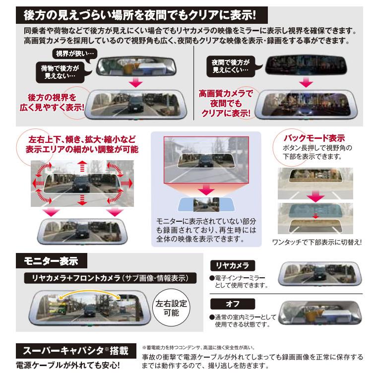 トヨタ（TOYOTA） 【日本製/3年保証】TZ 電子インナーミラー型