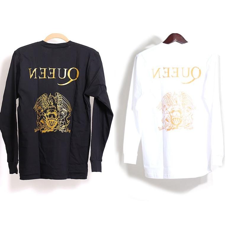 ロックtシャツ バンドtシャツ パンク 長袖 Tシャツ メンズ QUEEN