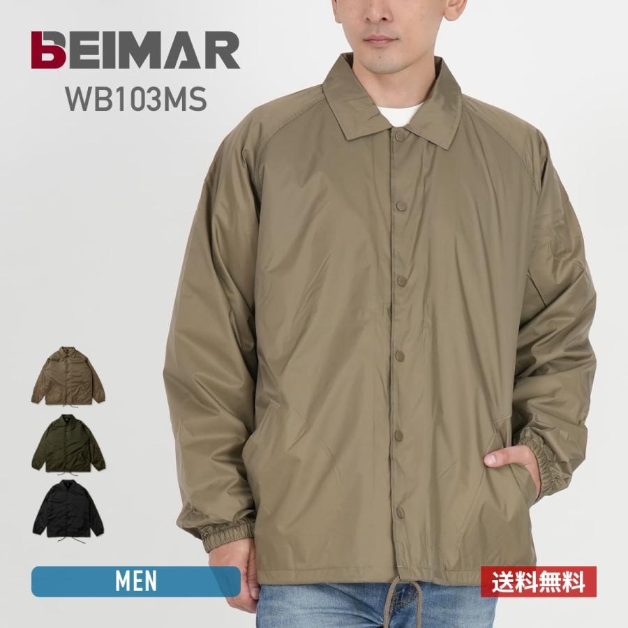 コーチジャケット メンズ 長袖 BEIMAR ボア ライン WB103MS ボア付