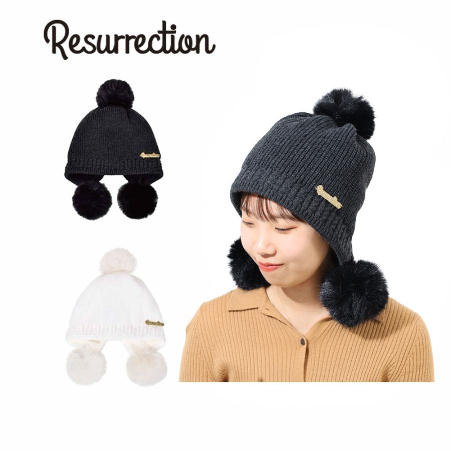 Resurrection レザレクション ゴルフ トリプルポンポンニット ニット帽