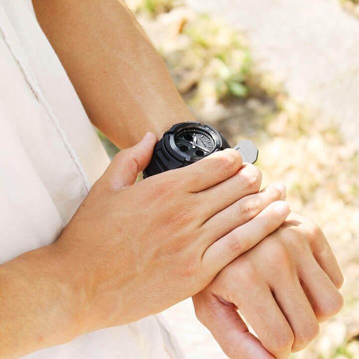 G-SHOCK Gショック ジーショック 電波ソーラー AWG-M100B-1A 黒 BASIC