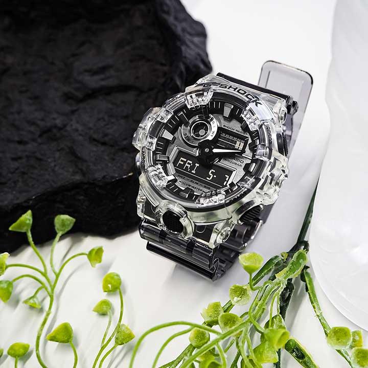 G-SHOCK Gショック CASIO カシオ GA-700SK-1A クリアスケルトン ミラー