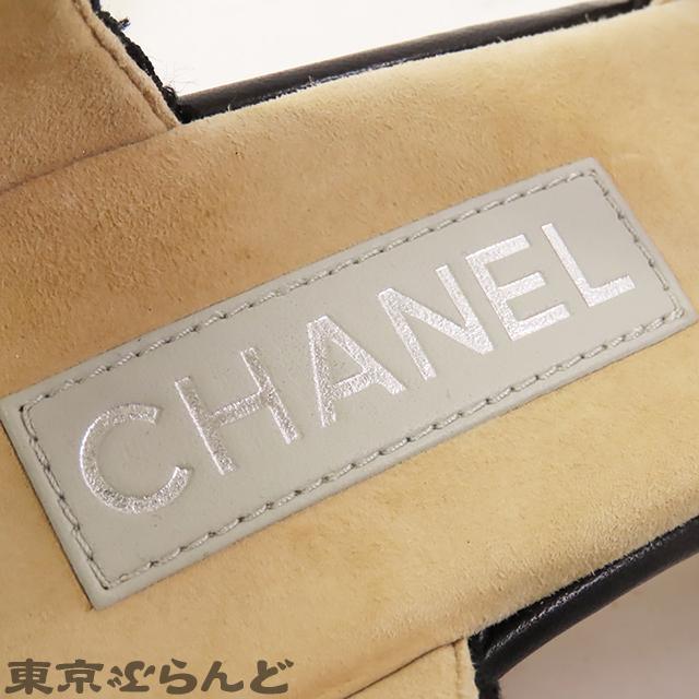 CHANEL（シャネル） コルク ウェッジソール サンダル ブラックx