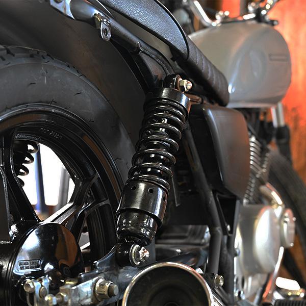 カワサキ W400 W650 リアサスペンション ブラック ローダウン リア