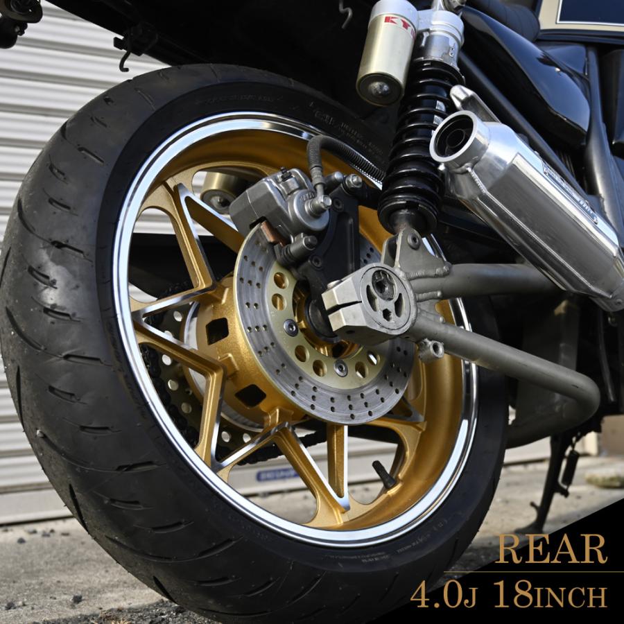 ZRX400 ZRX400II キャストホイール ゴールド セブン 前後18インチ