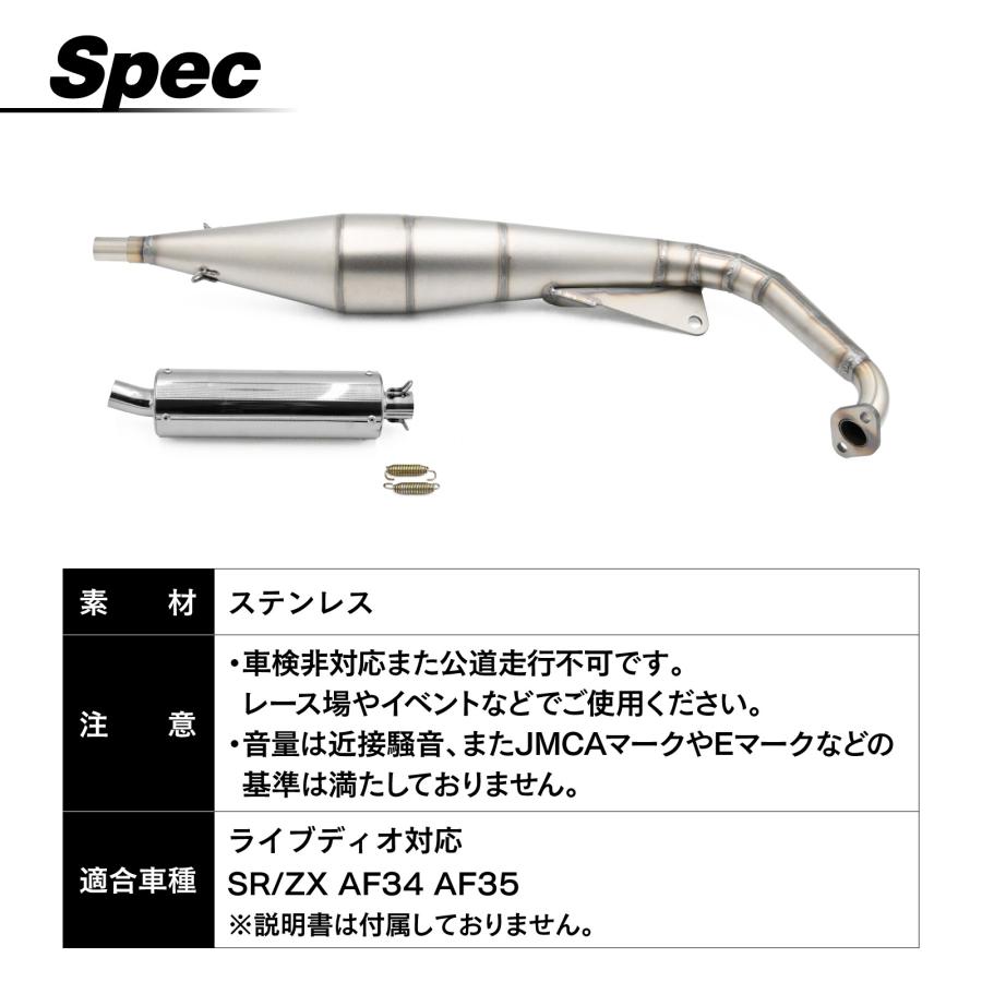 ライブディオ DIO ZX SR AF34 AF35 ステンレス チャンバー マフラー