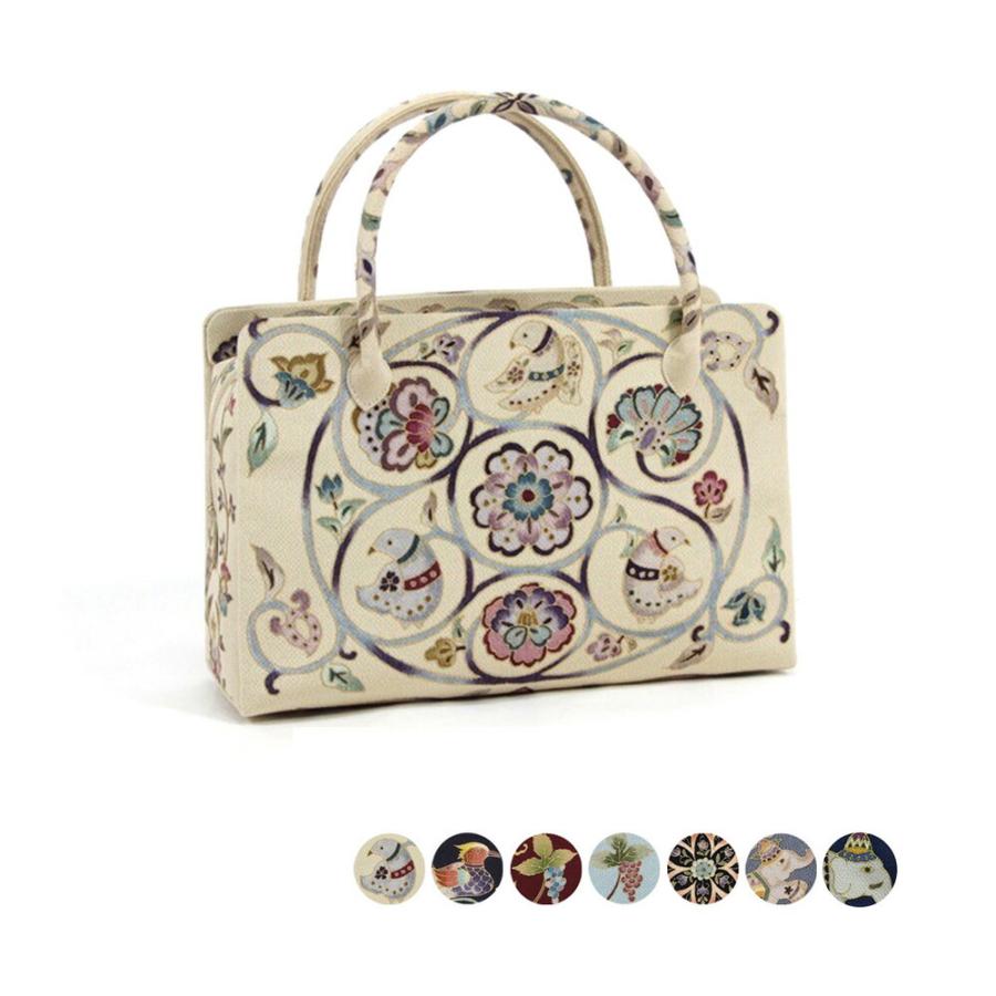 岡重謹製 利休バッグ お茶席バッグ 正絹友禅バッグ 女性用 お茶席