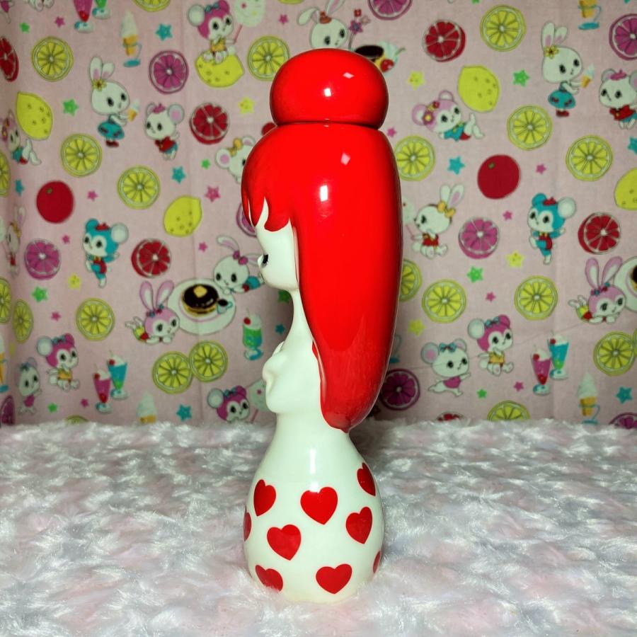 内藤ルネ 陶器製人魚 赤色 絶版品 人魚 RUNE マーメイド 一輪挿し ペン