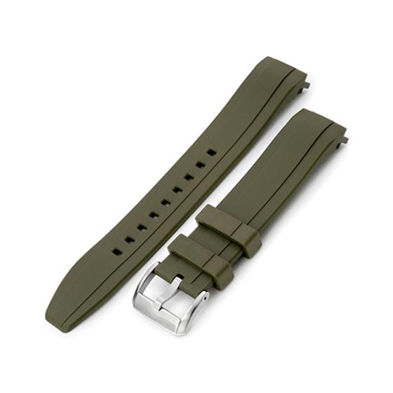 20mm StrapXPro MX1A 時計ベルト バルカナイズド ラバー アーミー