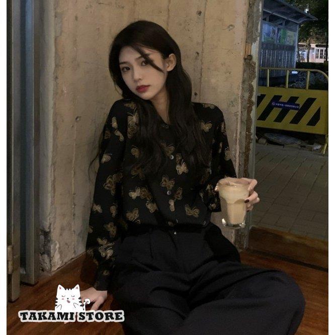 柄シャツ 襟付き シャツ ブラウス 長袖 トップス レディース 春 秋 20