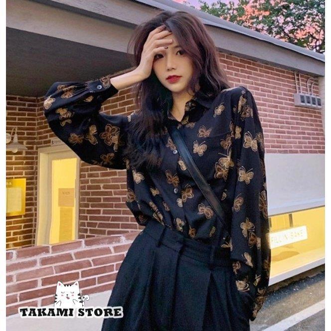 柄シャツ 襟付き シャツ ブラウス 長袖 トップス レディース 春 秋 20