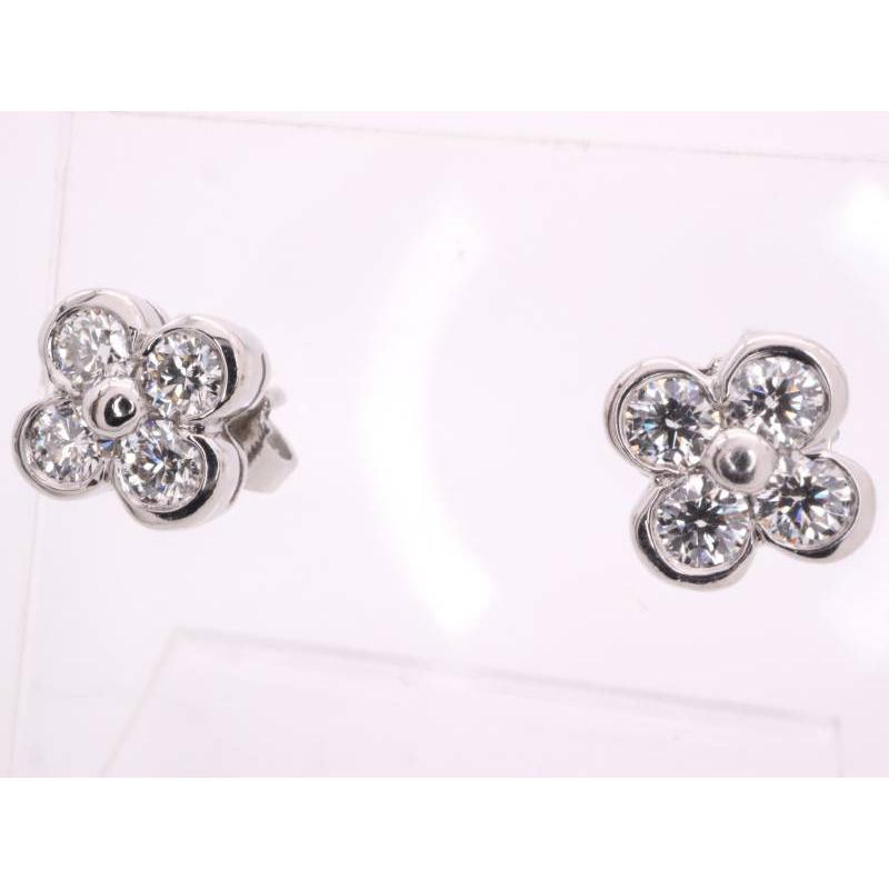 TIFFANY&Co.（ティファニー） 美品 ベゼルセット ダイヤ ピアス pt950