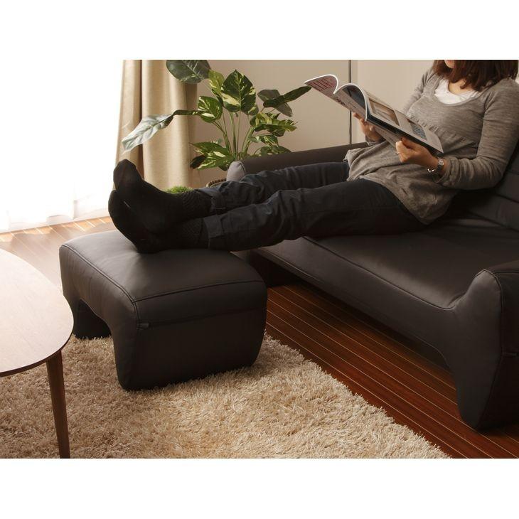 セルタン オットマン スツール ブラウン 日本製 オットマン レザー 足