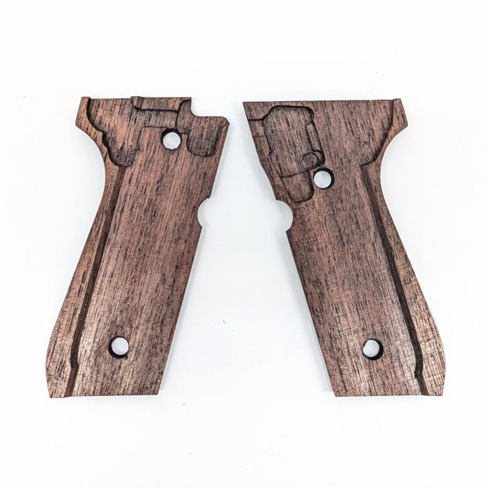 ☆【セール】MULE 東京マルイ 電動ガン M9A1用 木製グリップ マーク