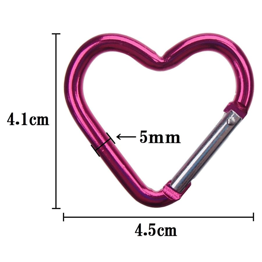 2個セット】 ハート カラビナ ハート形 キーホルダー ベルトフック