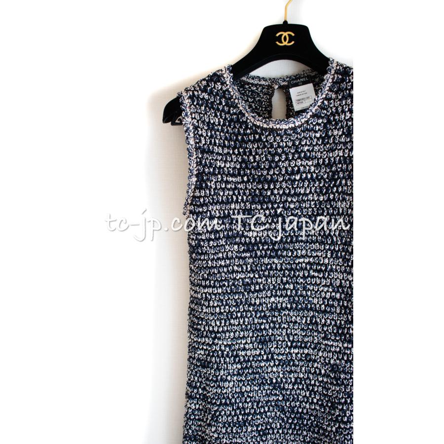 CHANEL（シャネル） ワンピース 女優着 ネイビー 紺 CCロゴ刺繍