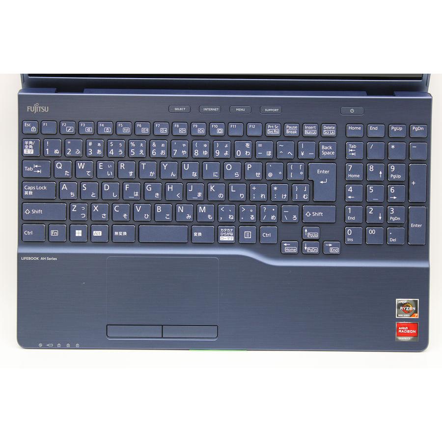 ノートパソコン 富士通 LIFEBOOK AH50/G2 Ryzen 7 5700U 1.8GHz/8GB