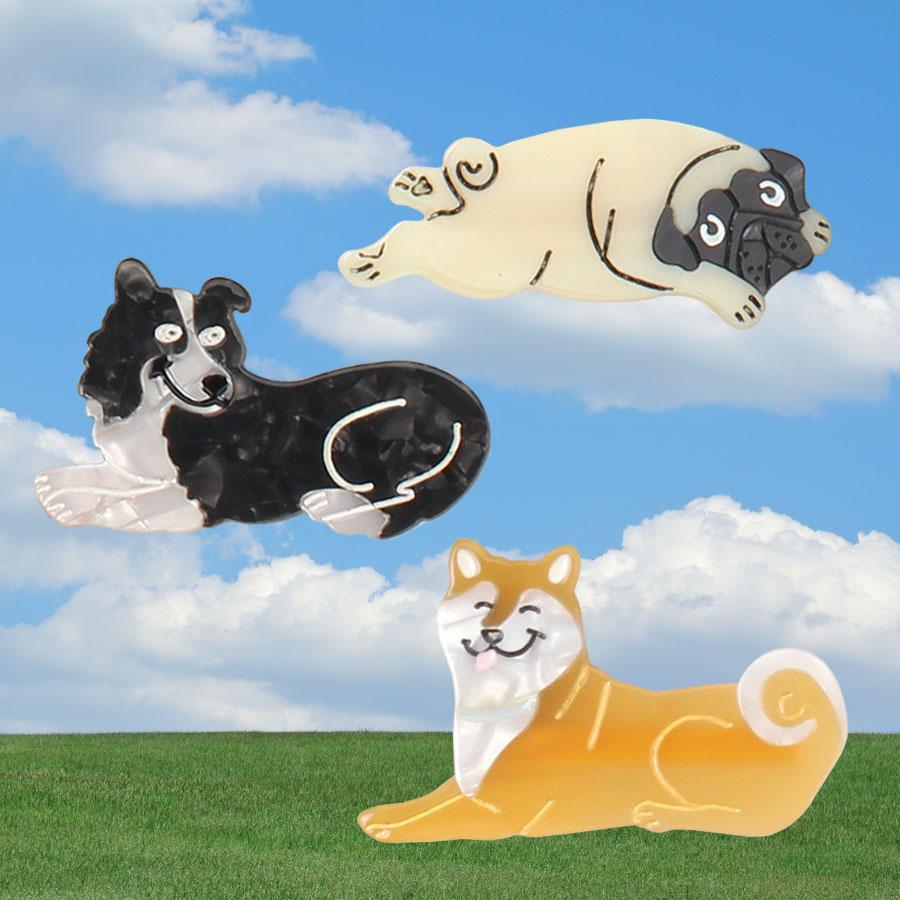 ヘアクリップ ミニクリップ 犬 ドッグ ワンちゃん イヌ レディース