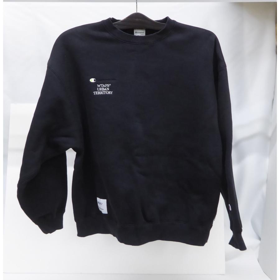 WTAPS（ダブルタップス） × CHAMPION ACADEMY CREW NECK BLACK SIZE:M