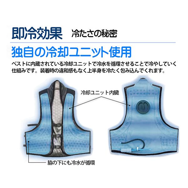 水冷ベスト PRO 11130 熱中症対策 冷水の循環で身体を冷やす 作業着