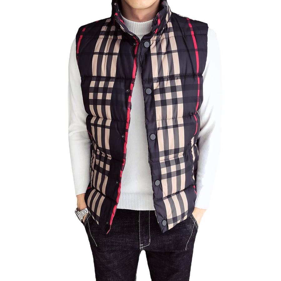 チェック柄 ダウンベスト Plaid Down Vest 中綿 ベスト Size L〜3XL