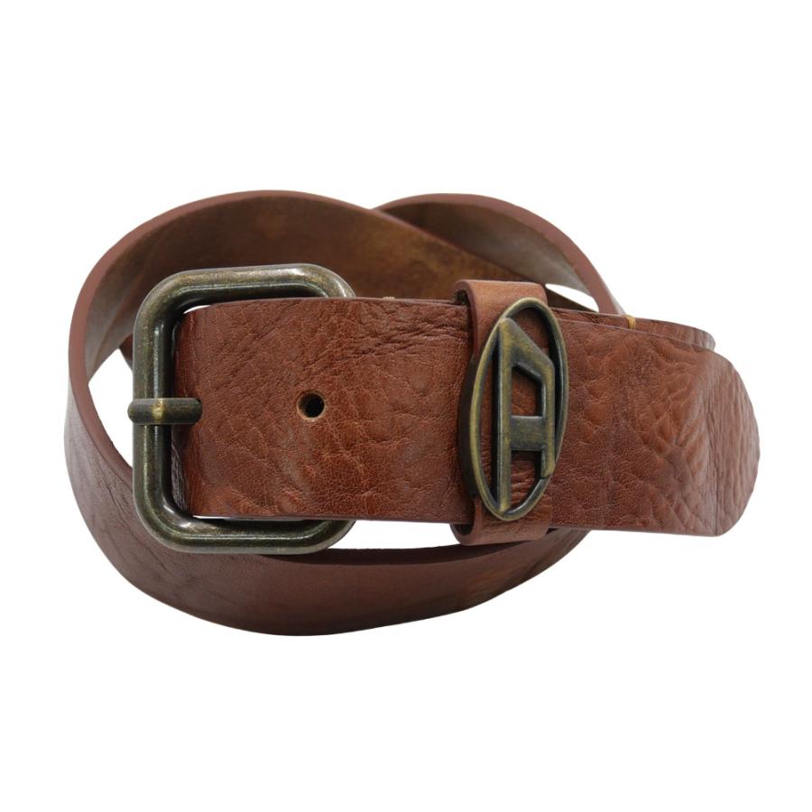 DIESEL（ディーゼル） メンズレザーベルト X10314 PS681 / B-1DR OVAL