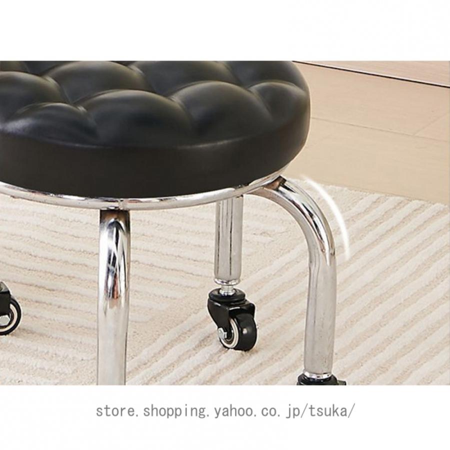 作業用ローチェア 低作業チェア キャスター付き 丸椅子 ネイリスト