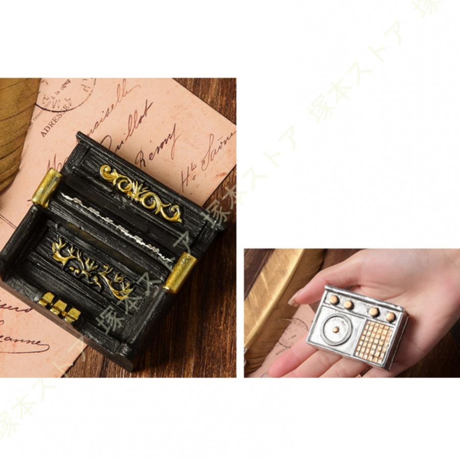 ハンドメイド アンティーク調 カメラ レジン ブラウン ラジオ