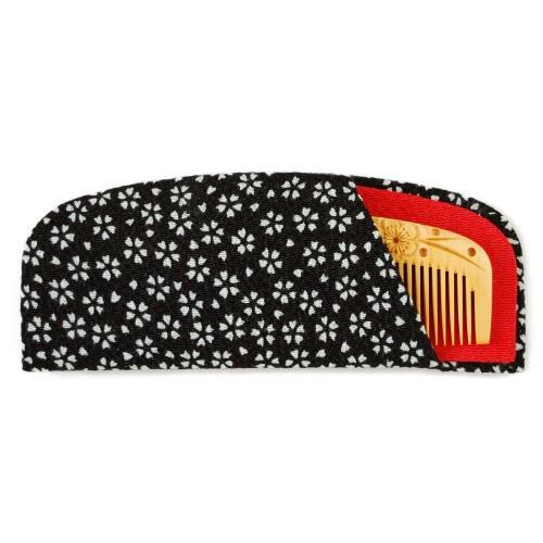 優美】上品な梅（うめ）4寸 彫解櫛 つげ櫛 高級国産 さつまつげ使用