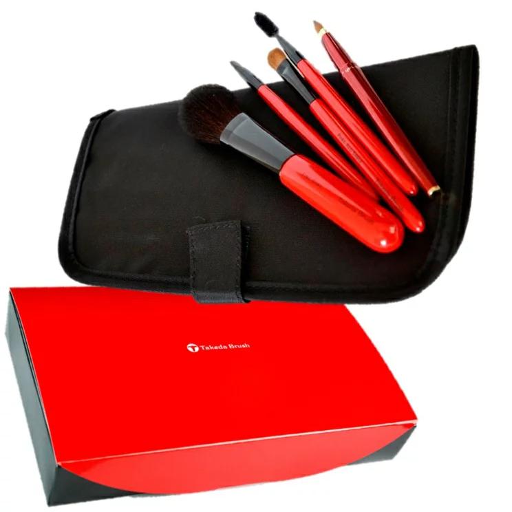 竹田ブラシ スターターセット ベーシック 椿 ×5本：ポーチ付 竹田