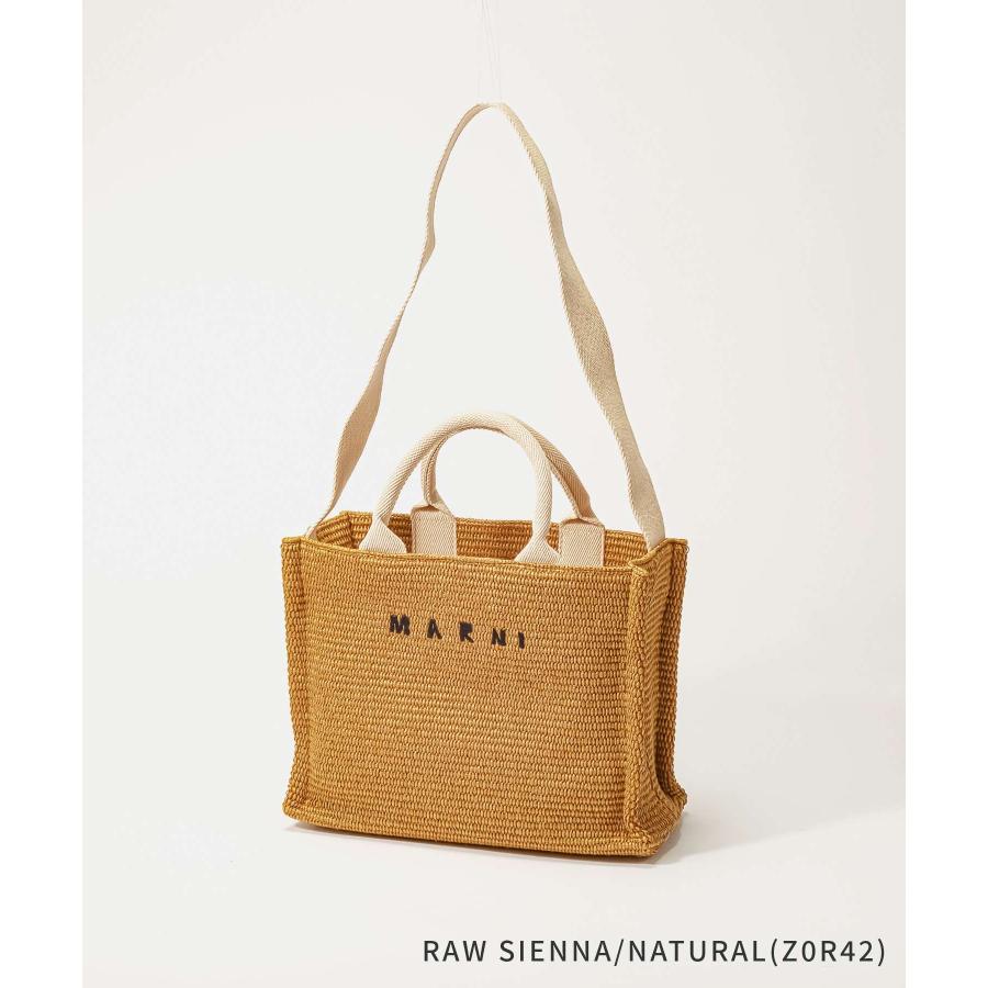 MARNI（マルニ） MARNI SMALL RAFFIA-EFFECT SMALL TOTE BAG ラフィア