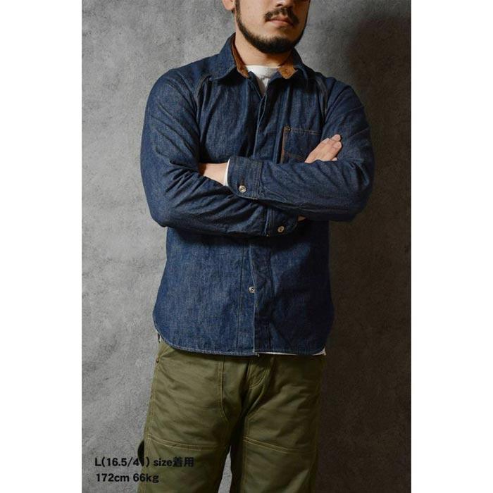 DELUXEWARE（デラックスウエア） 7640 40s DENIM SHIRT メンズ 長袖