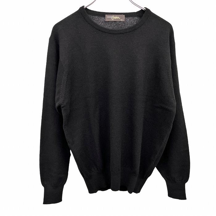カシミヤ ジュピアン CASHMERE Jupian 薄手 ニット セーター 無地 丸首