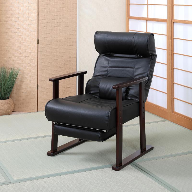 谷村実業 リクライニングチェア 一人用 折りたたみ 折り畳み 高座椅子