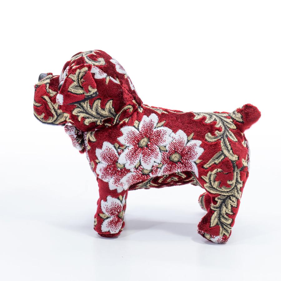 金華山 桜 【ブルドッグ】ブラック ぬいぐるみ 300mm×380mm 犬