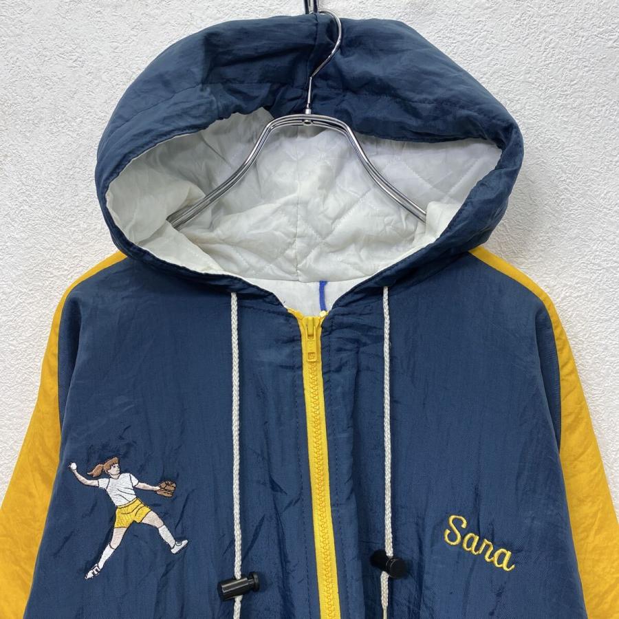 USA製 80〜90's Rennoc ナイロンジャケット XL ネイビー イエロー 切替