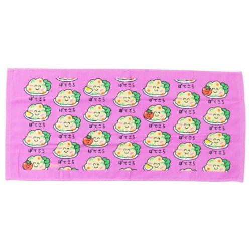 フェイスタオル プリントロングタオル おえかきさん ぽてさらさん