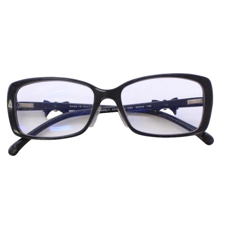 CHANEL（シャネル） メガネ リボン ココマーク ラメ 53□16 135