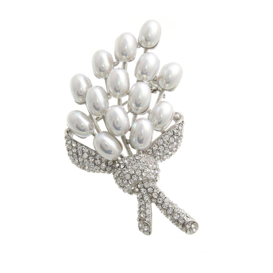 ヴァンテーヌ ブローチ 花束 ブーケ フラワー 花 モチーフ パール