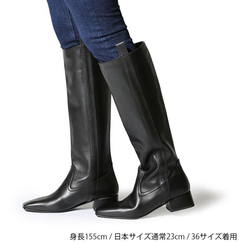 FABIO RUSCONI（ファビオルスコーニ） ロングブーツ スクエアトゥ