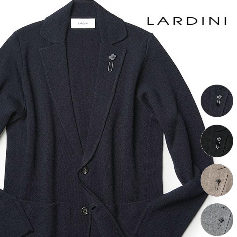 LARDINI（ラルディーニ） ニットジャケット ウール シングル 12ゲージ