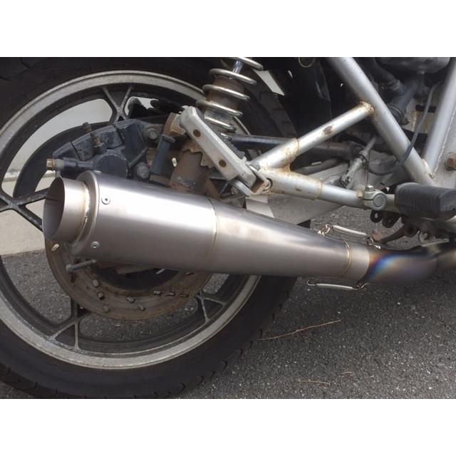 GSX750/1100Sカタナ用 42.7パイ 手曲げ チタンサイレンサー集合管