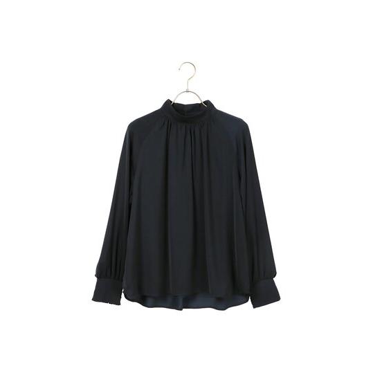 AOYAMA 【洋服の青山】洗える ボウタイブラウス レディース ネイビー