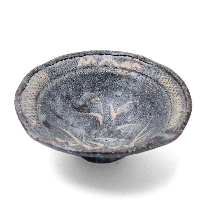 志野焼：鼠志野芦文向付・瀧川恵美子《小鉢・15.5cm》 : 和食器の愉し